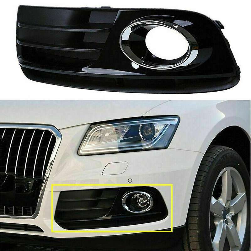 Car Lamp Cover Grille Left Side Fog Light Grille Car Accessory Replacement for Q5 2013-2016 8R080768