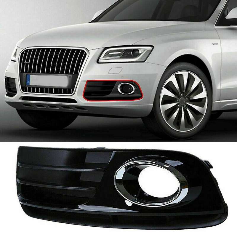 Car Lamp Cover Grille Left Side Fog Light Grille Car Accessory Replacement for Q5 2013-2016 8R080768