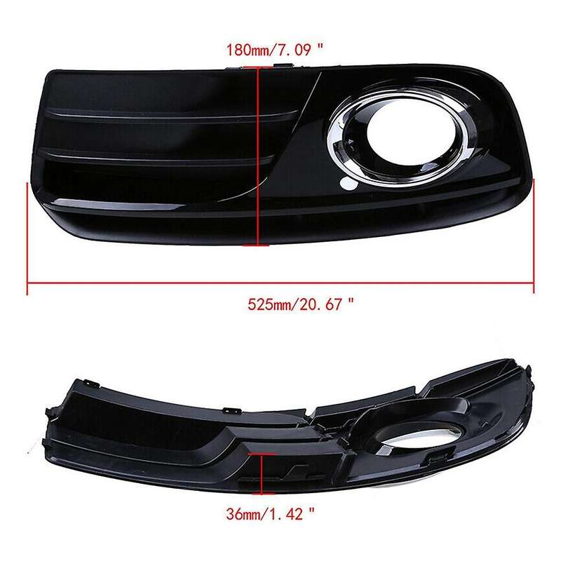 Car Lamp Cover Grille Left Side Fog Light Grille Car Accessory Replacement for Q5 2013-2016 8R080768