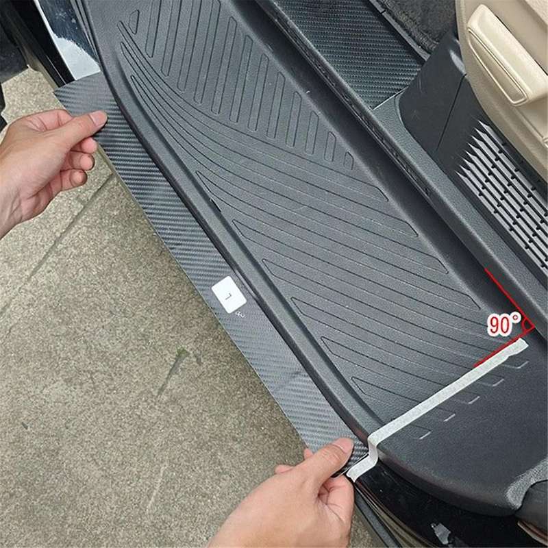 Car Leather Lower Sill Strips Trim Sticker for ALPHARD/VELLFIRE 40 Series 2023+ Sill Strip Car Door