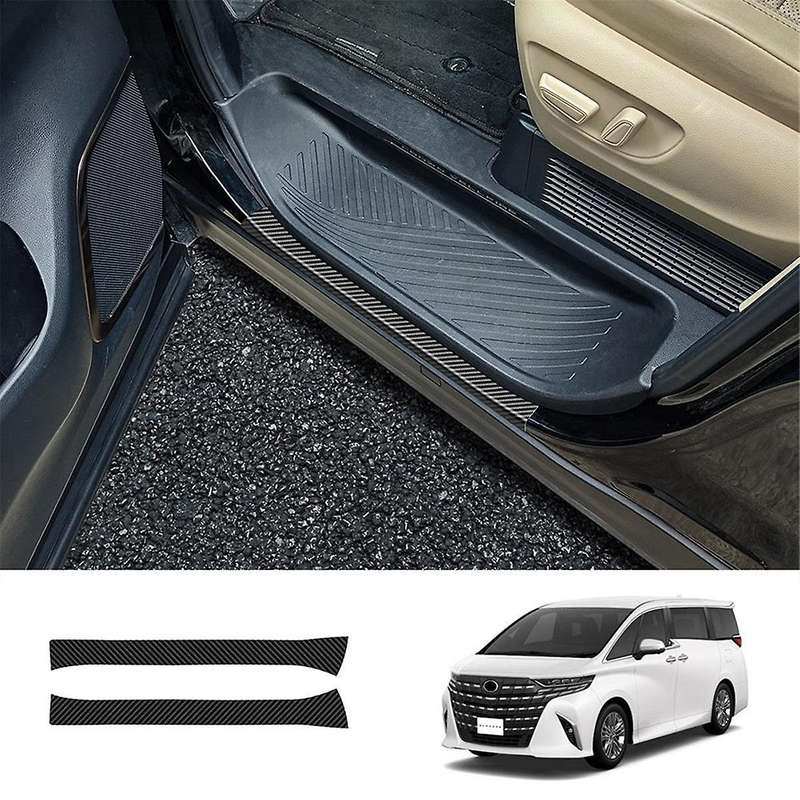 Car Leather Lower Sill Strips Trim Sticker for ALPHARD/VELLFIRE 40 Series 2023+ Sill Strip Car Door