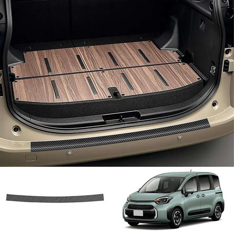 Car Leather Trunk Guard Trim Strips for 10 Series Car Rear Guard Protective Trim Strips Carbon Fibe