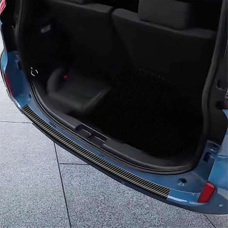 Car Leather Trunk Guard Trim Strips for 10 Series Car Rear Guard Protective Trim Strips Carbon Fibe