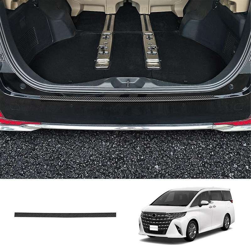 Car Leather Trunk External Sill Strips Trim Sticker for ALPHARD/VELLFIRE 40 Series 2023+ Car Trunk