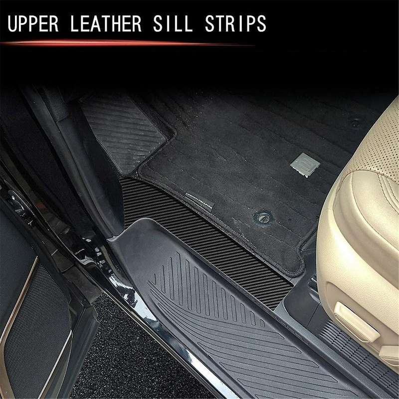 Car Leather Upper Sill Strips Trim Sticker for ALPHARD/VELLFIRE 40 Series 2023+ Sill Strip Car Door