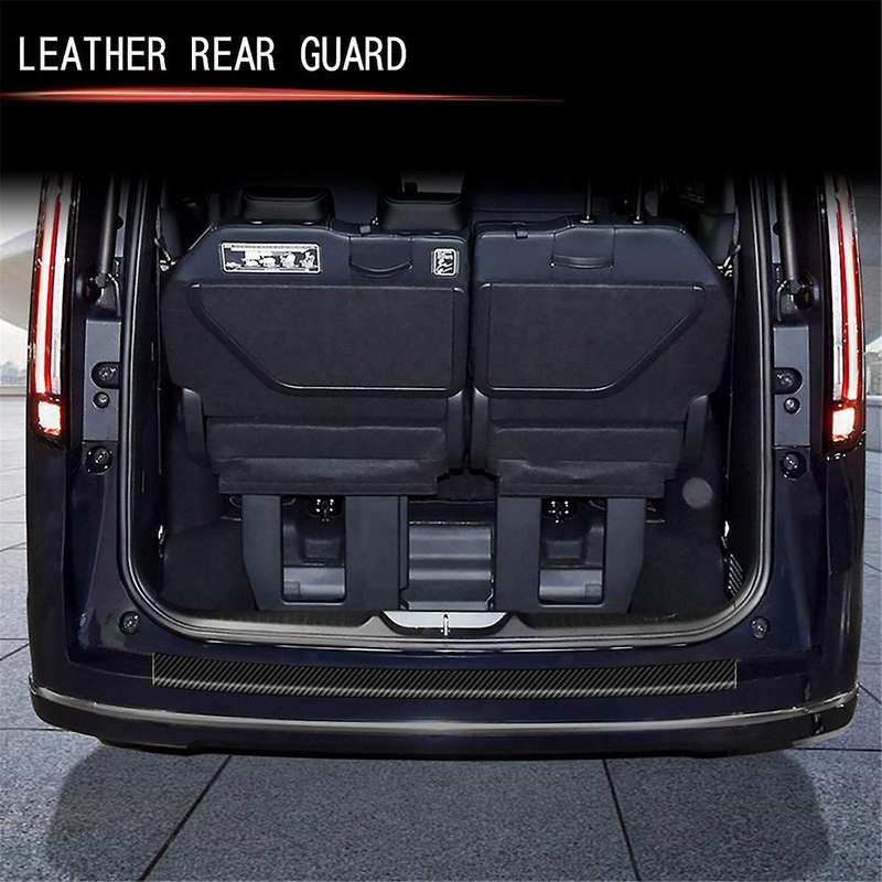 Car Leather Trunk Guard Trim Strips for STEPWGN RP8 Car Rear Guard Protective Trim Strips Carbon Fib