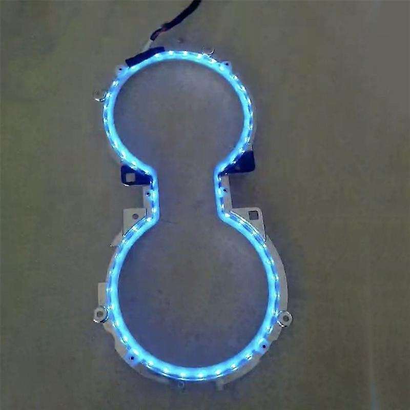 Car LED Central Cup Holder Lights Interior Decorative Lamp Atmosphere Ambient Light Ice Blue for 20