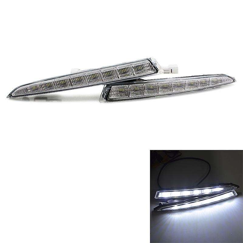 Car Led Daytime Running Light Drl Daylight Led Car for Kuga Escape 2012-2015 with Fog Lamp(White)
