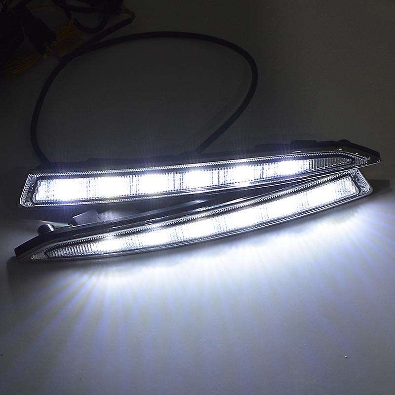 Car Led Daytime Running Light Drl Daylight Led Car for Kuga Escape 2012-2015 with Fog Lamp(White)