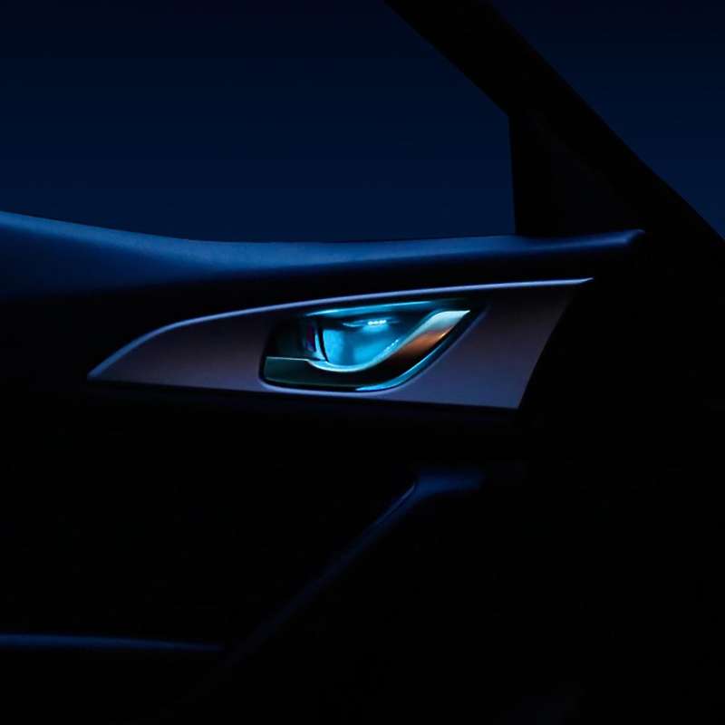 Car LED Door Bowl Armrest Atmosphere Light Door Bowl Handle Frame Light for Atenza -3 -5 -8 Blue