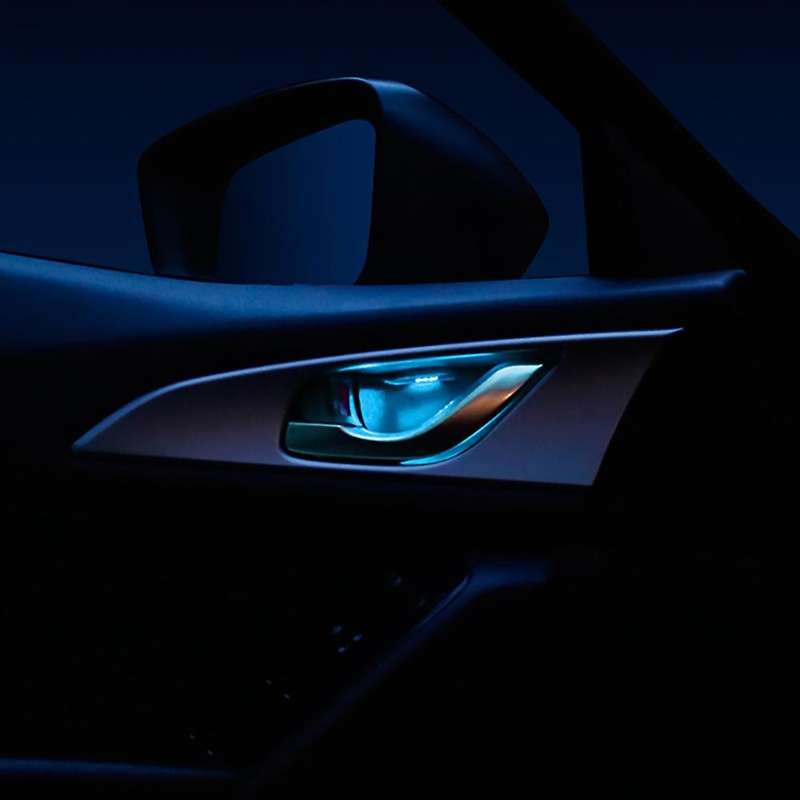 Car LED Door Bowl Armrest Atmosphere Light Door Bowl Handle Frame Light for Atenza -3 -5 -8 Blue