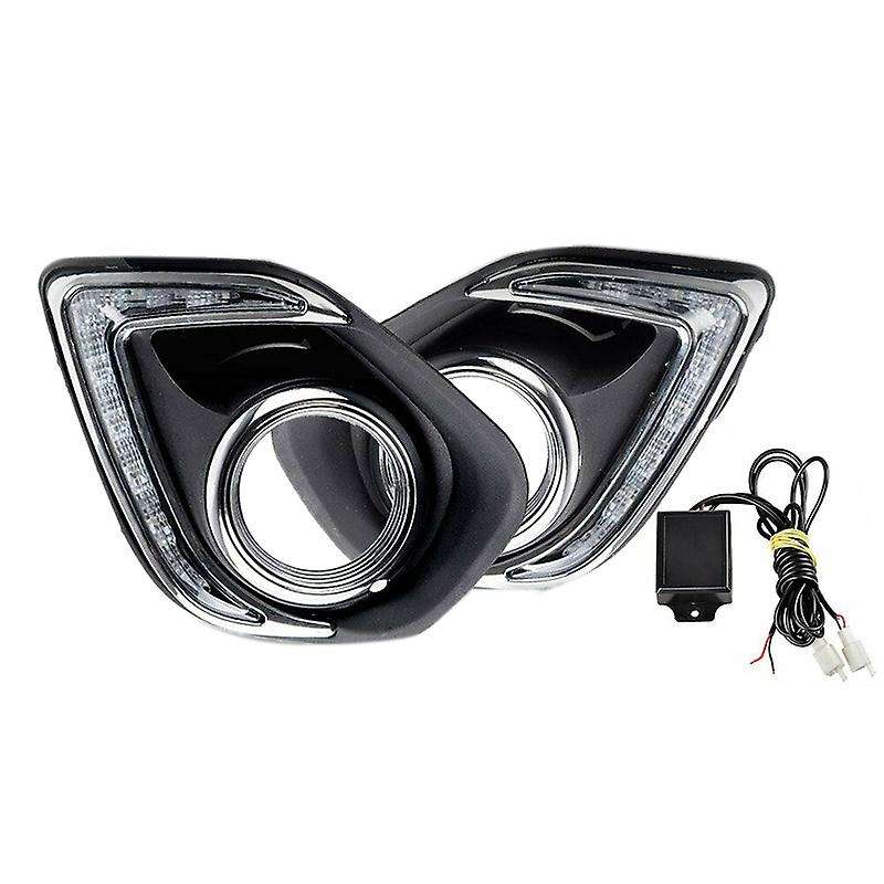 Car Led Drl Daytime Running Lights Daylight Waterproof Fog Head Light Lamp for Mitsubishi Asx 2013