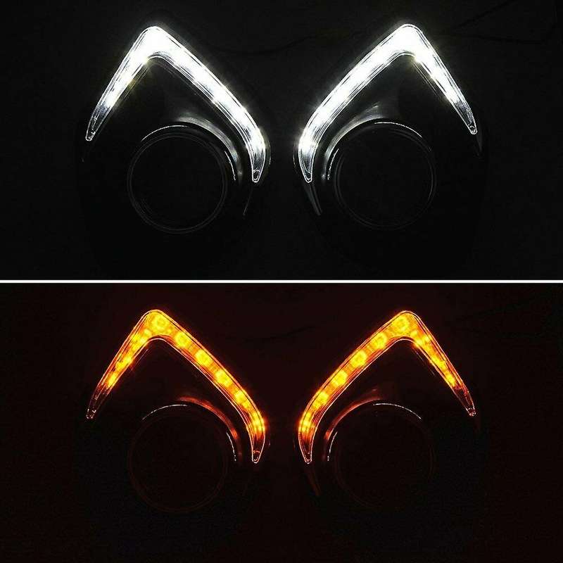 Car Led Drl Daytime Running Lights Daylight Waterproof Fog Head Light Lamp for Mitsubishi Asx 2013