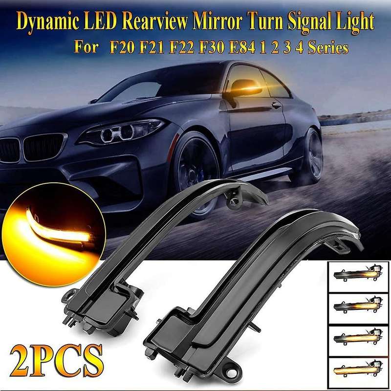 Car LED Dynamic Rearview Mirror Light Compatible-BMW F20 F21 F22 F30 E84