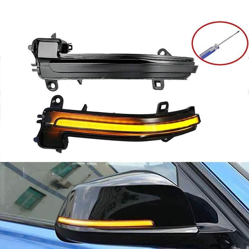 Car LED Dynamic Rearview Mirror Light Compatible-BMW F20 F21 F22 F30 E84