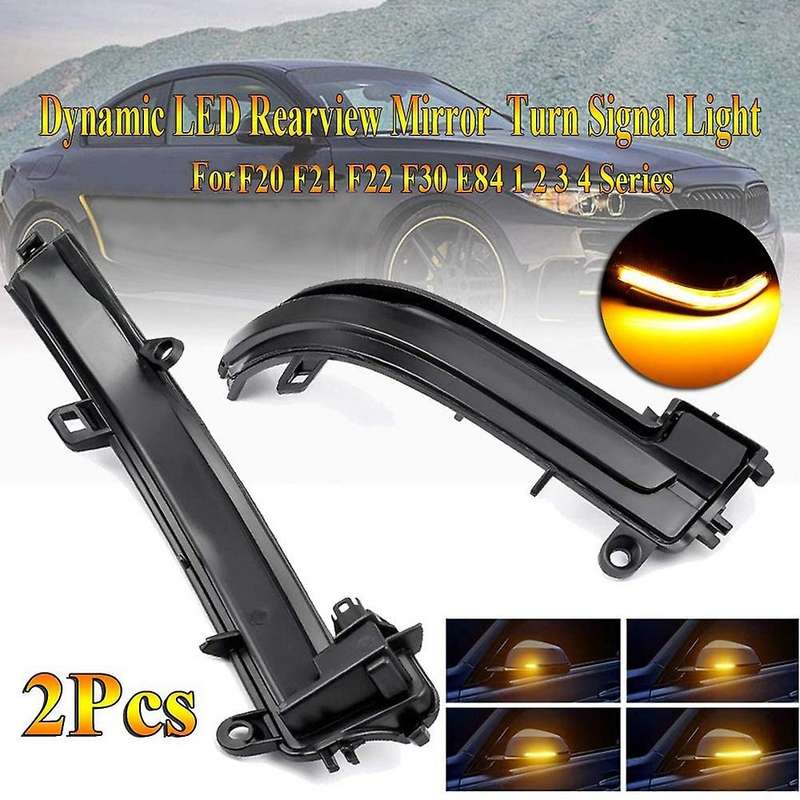 Car LED Dynamic Rearview Mirror Light Compatible-BMW F20 F21 F22 F30 E84
