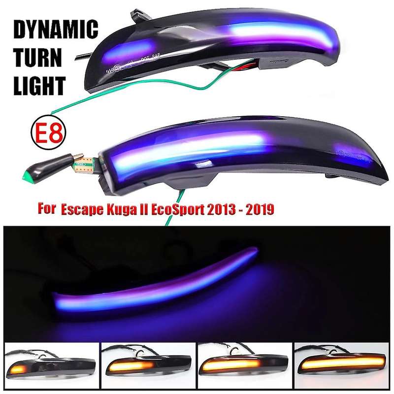 Car LED Dynamic Rearview Mirror Light Turn Signal Indicator for Escape Kuga II Eco Sport 2013 - 2019