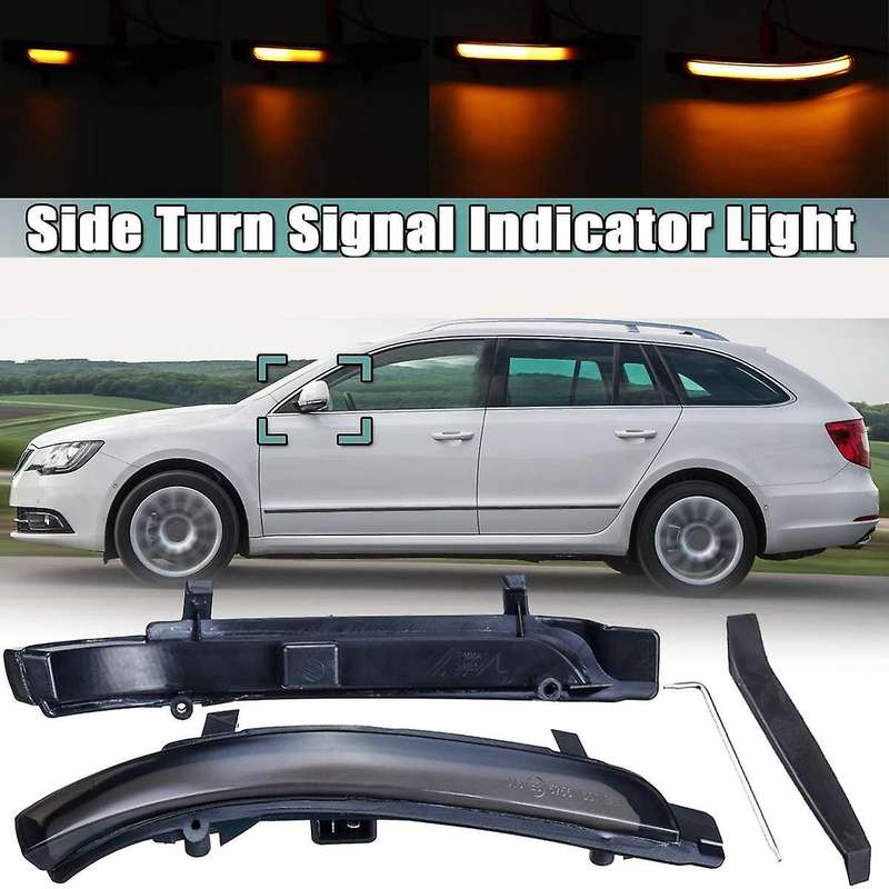 Car LED Dynamic Rearview Mirror Turn Signal Light for Superb 3T4 Hatchback