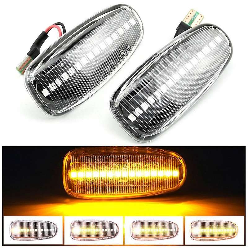 Car LED Dynamic Side Marker Signal Lamp Light Turn Lamp for - W210 W202 W208 R170 W638 White