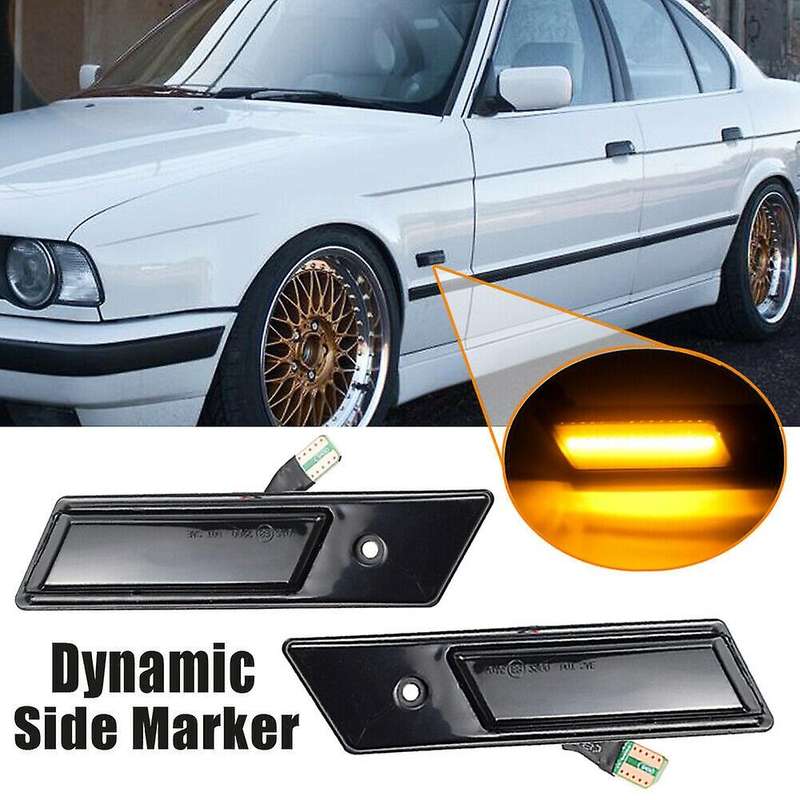 Car LED Dynamic Side Marker Turn Signal Light for  3 5 7 Series E32 E34 E36 90-96