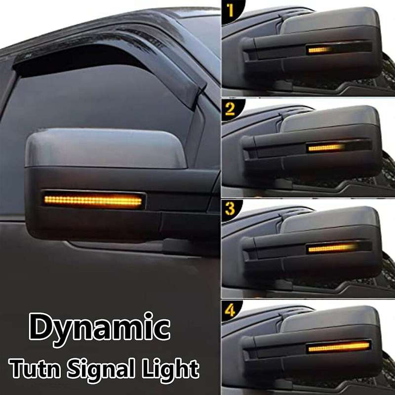 Car LED Dynamic Turn Signal Light Rearview Side Mirror Light for F-Series 2009-2014