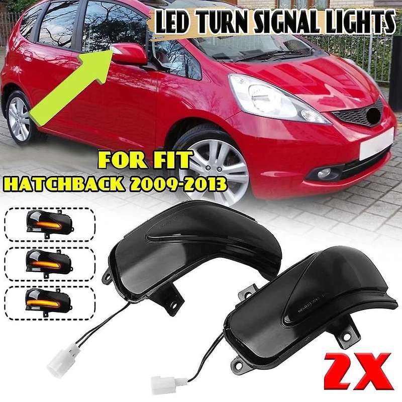 Car LED Dynamic Turn Signal Rear View Side Mirror Light Indicator for Fit JAZZ Hatchback 2009-2013