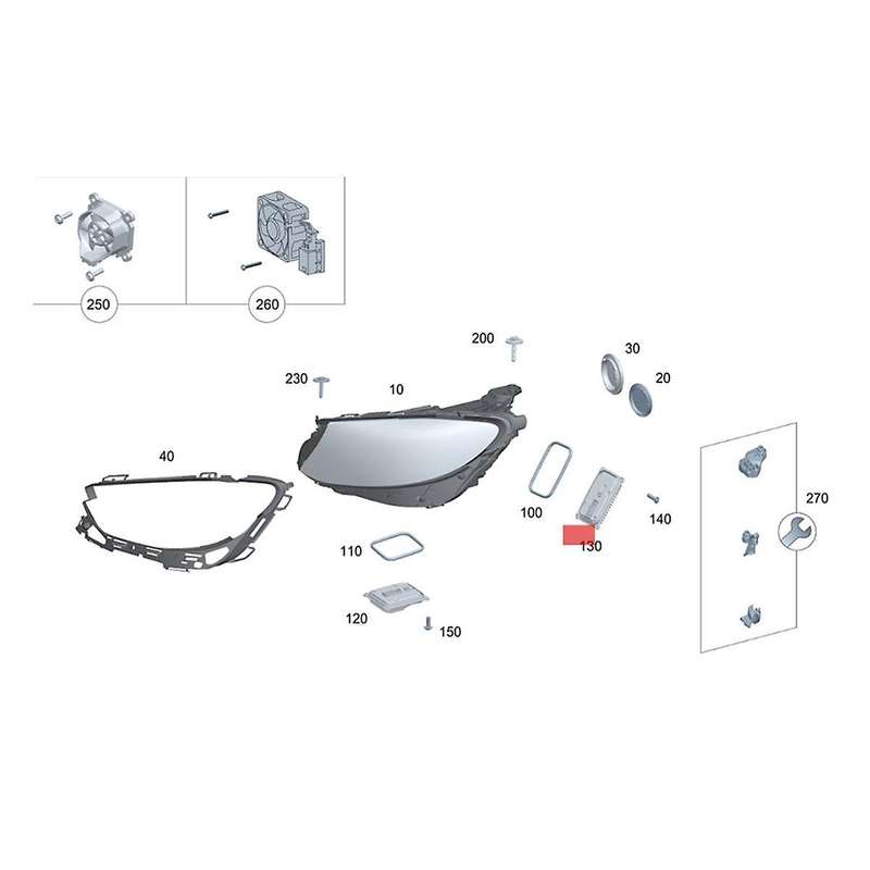 Car Led Headlight Ballast Control Unit Module A2229003013 A2139005711 for E-class W213 2016-2020 Plu