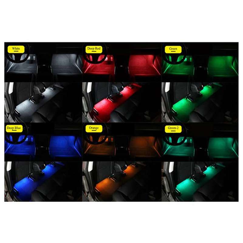 Car LED Interior Strip Light,Ambient Lighting Kit USB Strip Lights Wireless Remote RGB Light Automot