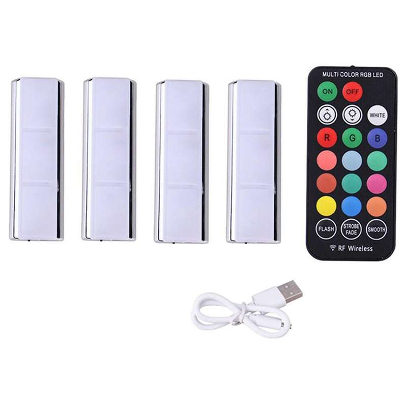 Car LED Interior Strip Light,Ambient Lighting Kit USB Strip Lights Wireless Remote RGB Light Automot