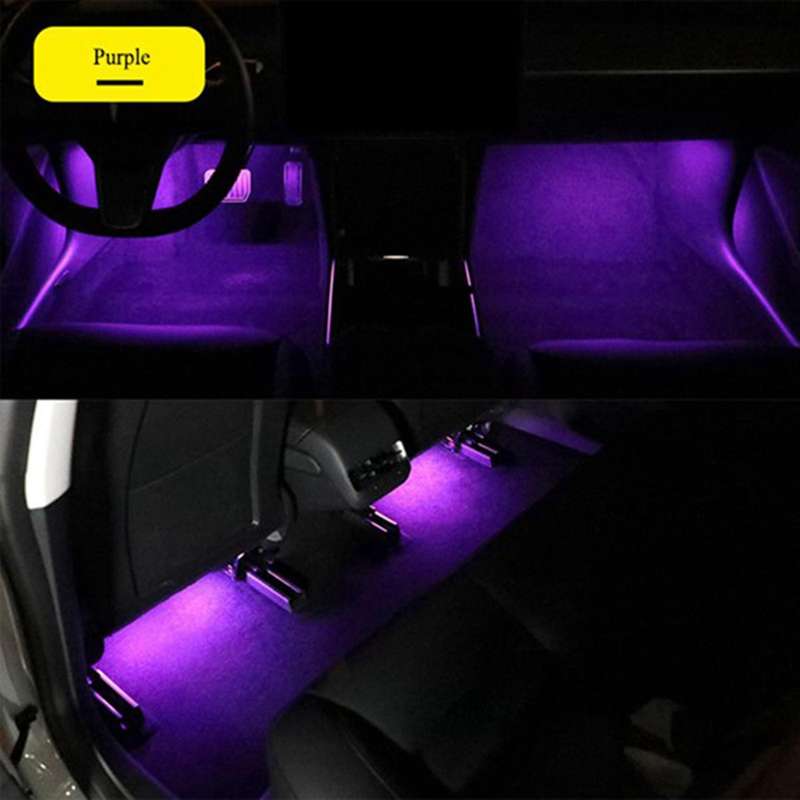 Car LED Interior Strip Light,Ambient Lighting Kit USB Strip Lights Wireless Remote RGB Light Automot