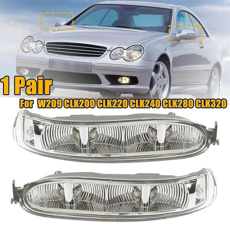 Car LED Left + Right Pair Turn Signal Light Side Mirror Lamp for Mercedes Benz W209 CLK 2002-2009
