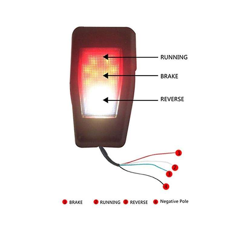 Car LED Hinge Cover Brake Tail Light for Wrangler JK 2007-2017