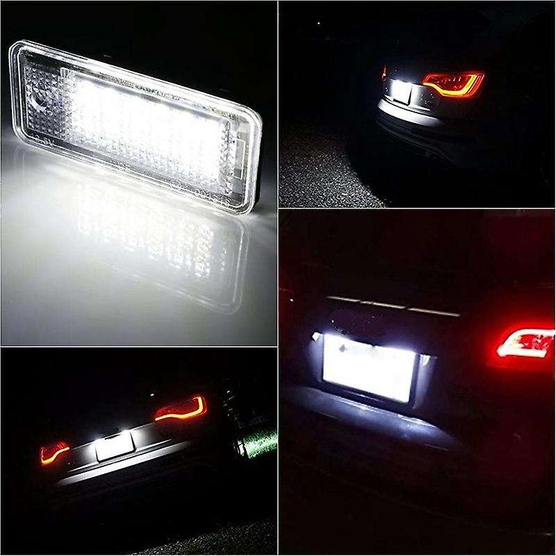Car LED License Number Plate Light Lamp White for - A3 S3 8P A4 B6 B7 A5 A6 4F A8 S8 C6 Cabriolet