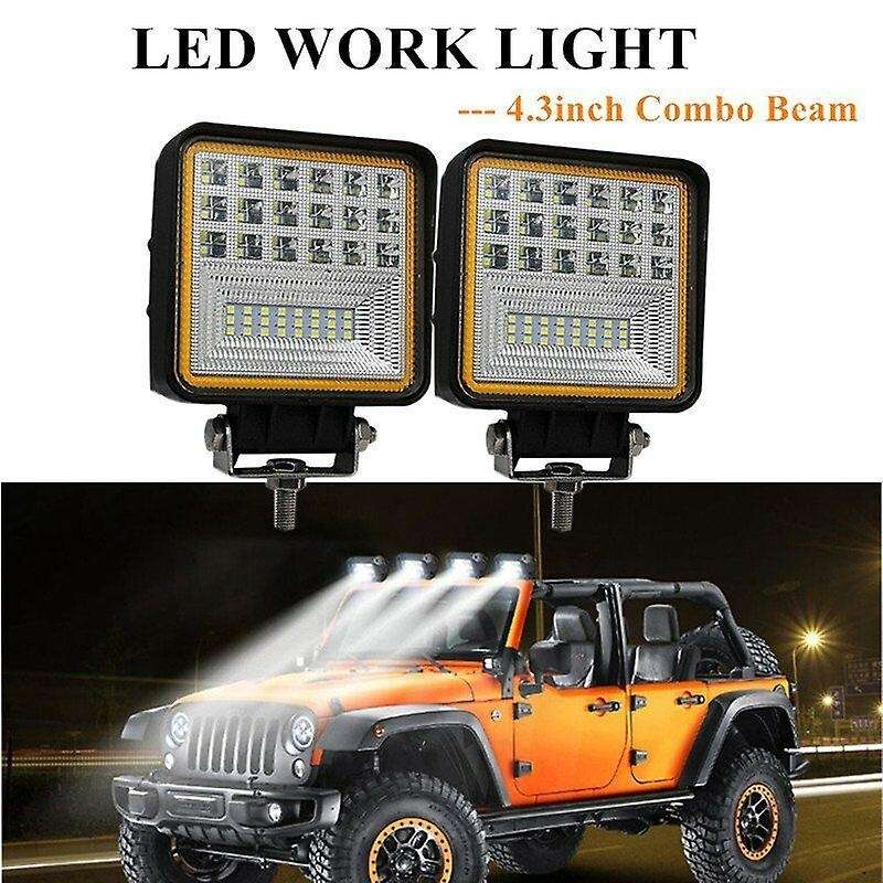 Car LED Light Bar 4 Inch 6000K 126W LED Driving Work Light Lamp Headlight Off Road for Truck SUV ATV