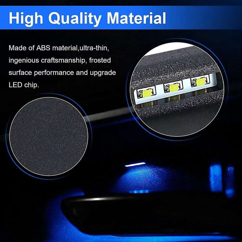 Car LED Light Inner Door Handle Bowl Mood Lighting Decorative Car Lamp for 2019-2020