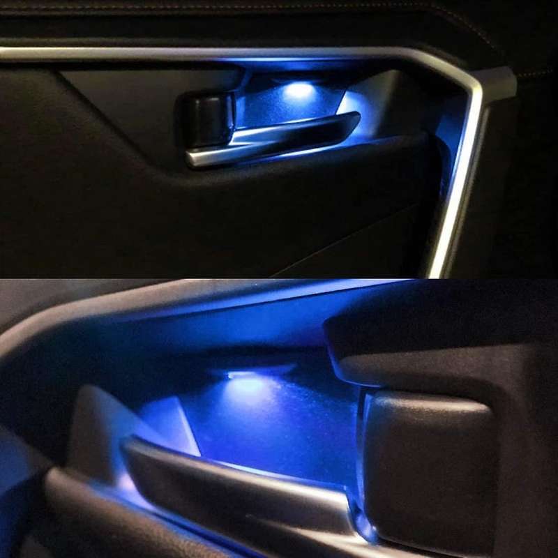Car LED Light Inner Door Handle Bowl Mood Lighting Decorative Car Lamp for 2019-2020