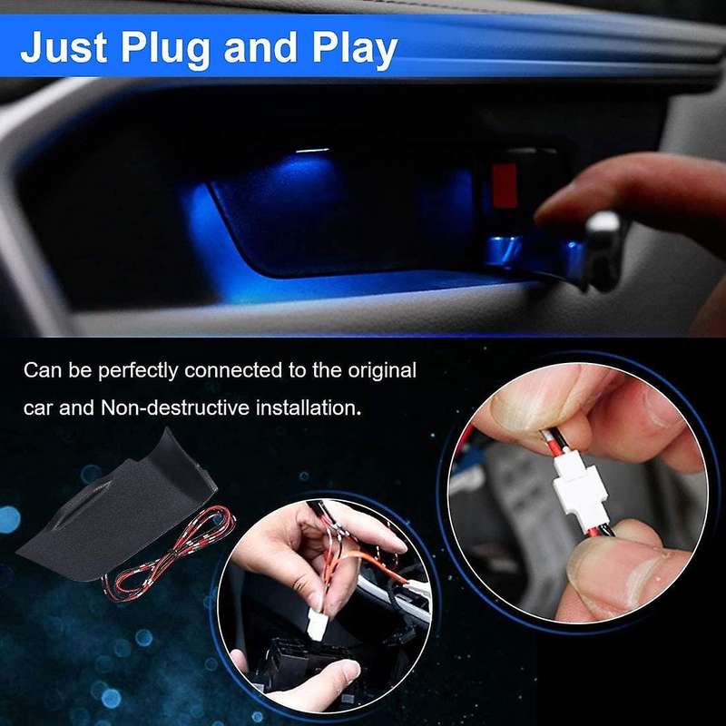 Car LED Light Inner Door Handle Bowl Mood Lighting Decorative Car Lamp for 2019-2020
