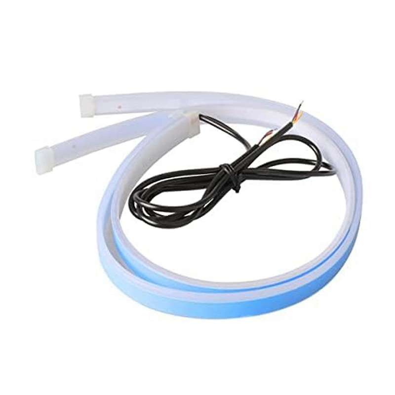 Car LED Light Bar, White Turn Signal Yellow Light Waterproof Car Daytime Running Light Bar for Truck