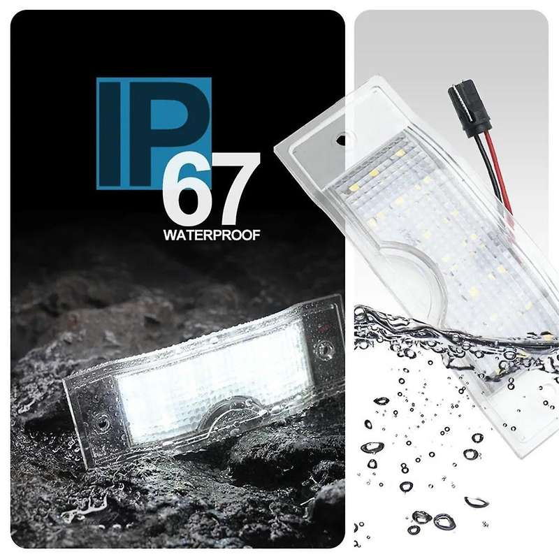 Car LED Number License Plate Light Lamp White 8200434687 for Opel Movano Master Traffic MK2 Tail Lam