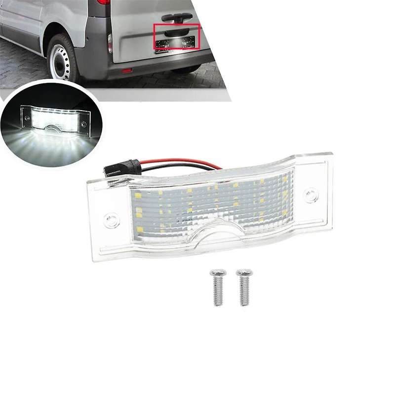 Car LED Number License Plate Light Lamp White 8200434687 for Opel Movano Master Traffic MK2 Tail Lam