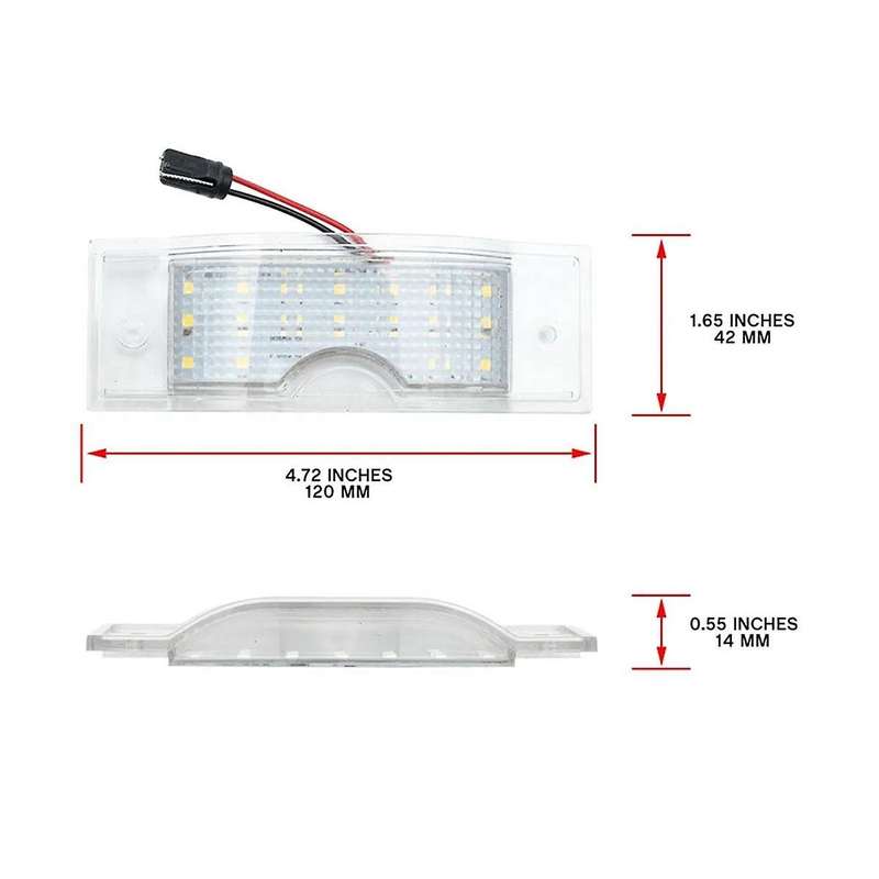 Car LED Number License Plate Light Lamp White 8200434687 for Opel Movano Master Traffic MK2 Tail Lam