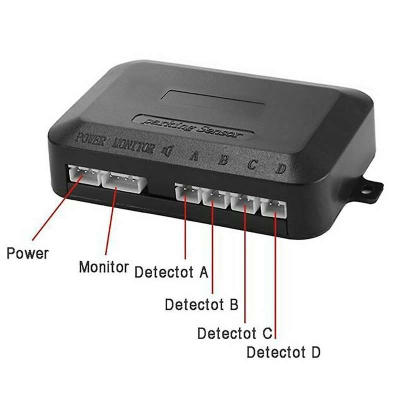 Car Led Parking Sensor Auto Car Detector Parktronic Display Reverse Backup Monitor System with 4 Bla