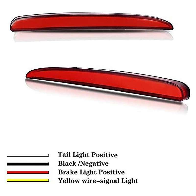 Car Led Rear Bumper Fog Lamp Brake Light Dynamic Turn Signal Reflector for Type R 2016-2018