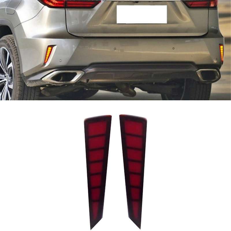 Car LED Rear Bumper Light Fog Lamp Parking Warning Light Reflector Taillights for RX200T RX300 RX450