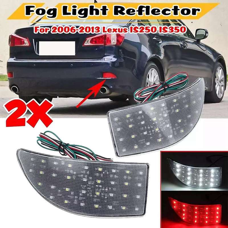 Car LED Rear Bumper Reflector Brake Light Tail Lamp for IS250 IS350 2006-2013