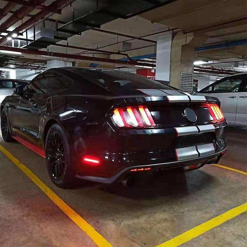 Car LED Rear Bumper Reflector Brake Tail Lights Fog Lamps Red Lens for 2015-2017