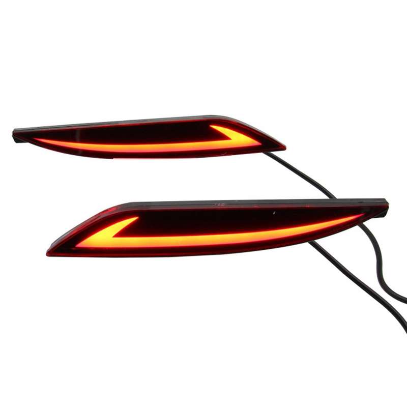 Car LED Rear Bumper Reflector Brake Light Turn Signal Light Tail Led Warning Lamp for 2010-2015