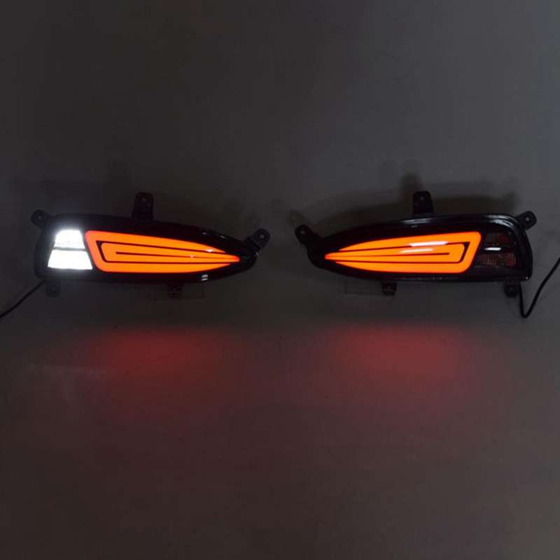 Car LED Rear Bumper Light Reflector Fog Brake Lamp Turn Singal Indicator Light for I20 2018-2020