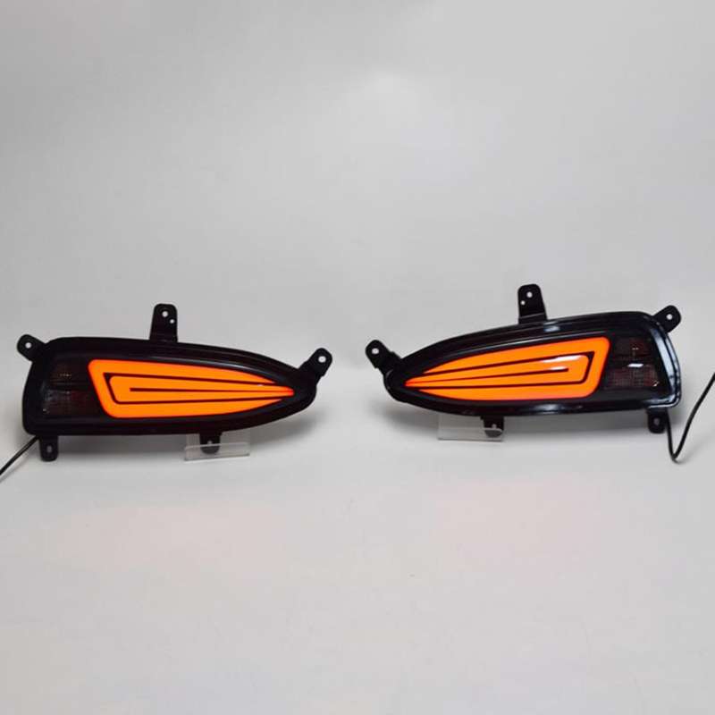 Car LED Rear Bumper Light Reflector Fog Brake Lamp Turn Singal Indicator Light for I20 2018-2020