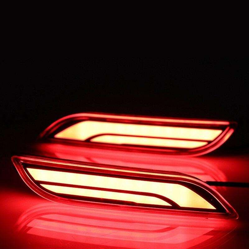 Car LED Rear Bumper Reflector Fog Brake Light for 2018
